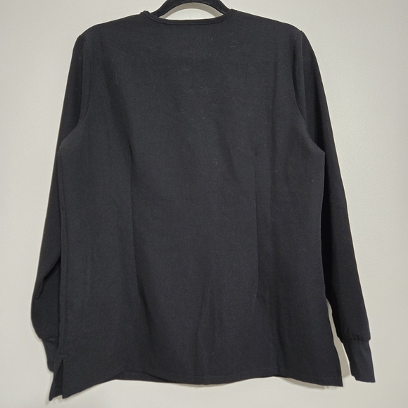 Figs Scrubs Catarina Long Sleeve Top Size M Black - Picture 5 of 7